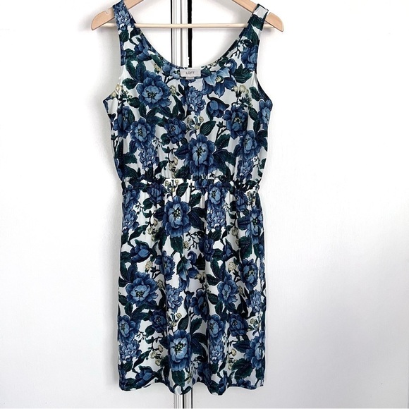 Ann‎ Taylor LOFT Blue Floral Summer Sundress Size 2 - Picture 1 of 6